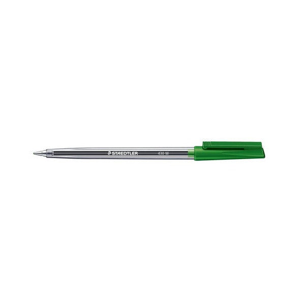 Staedtler Stick 430 Ballpoint Green Medium Box 10 430MA-5