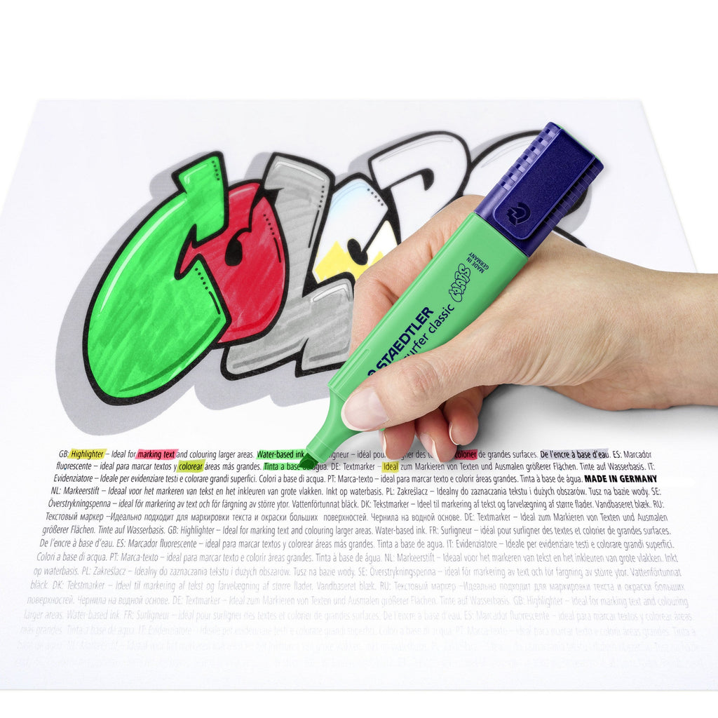 Staedtler Textsurfer Classic Highlighter Pale Green Box 10 364 C-550