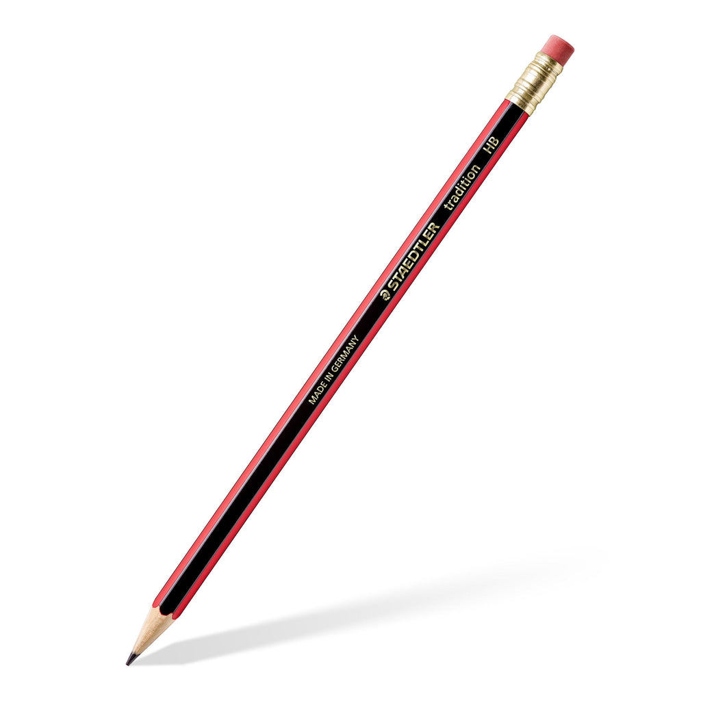 Staedtler Tradition HB Eraser Tipped Pencils Box 12 112-HB
