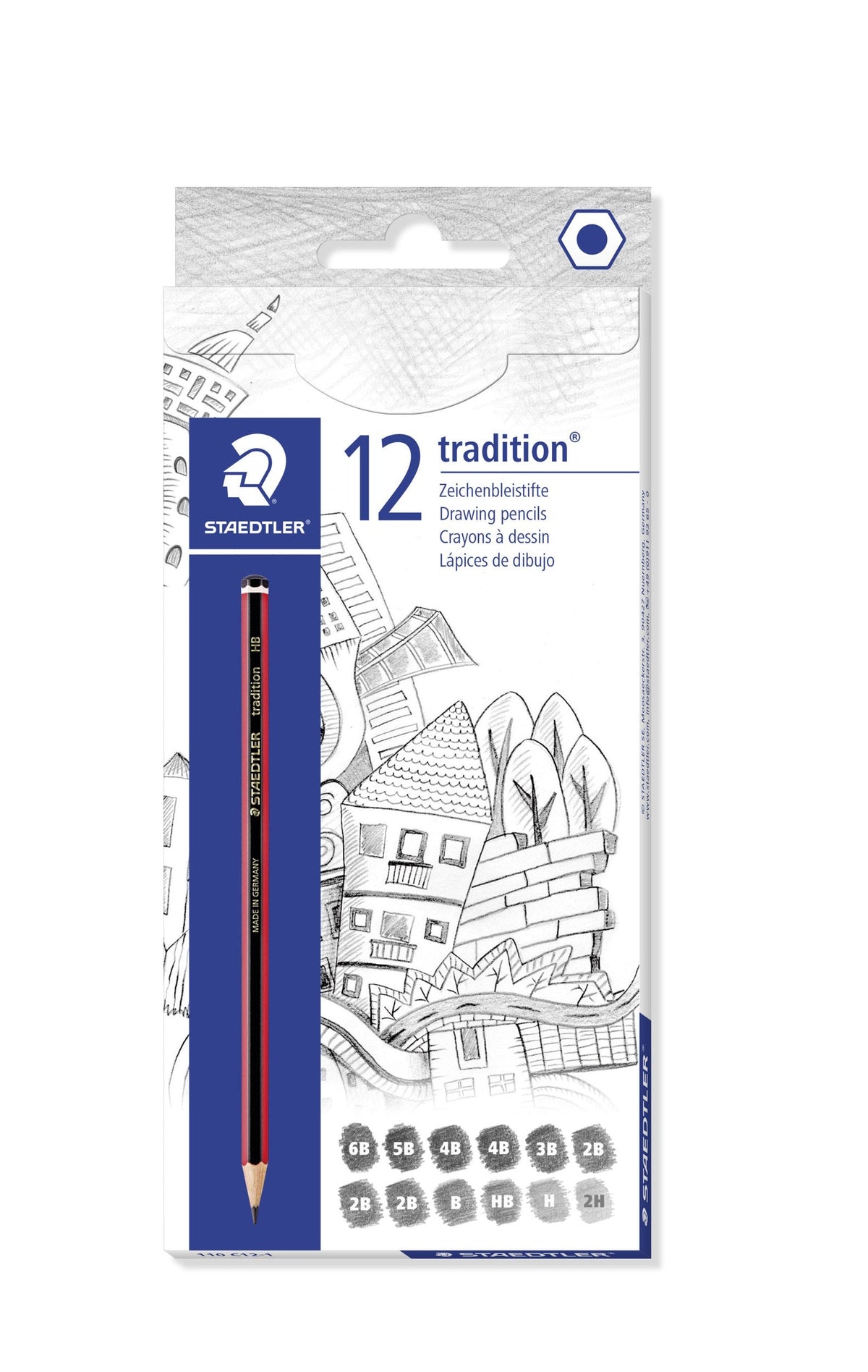 Staedtler Tradition Pencils Assorted Grades Set 12 110 C12-1
