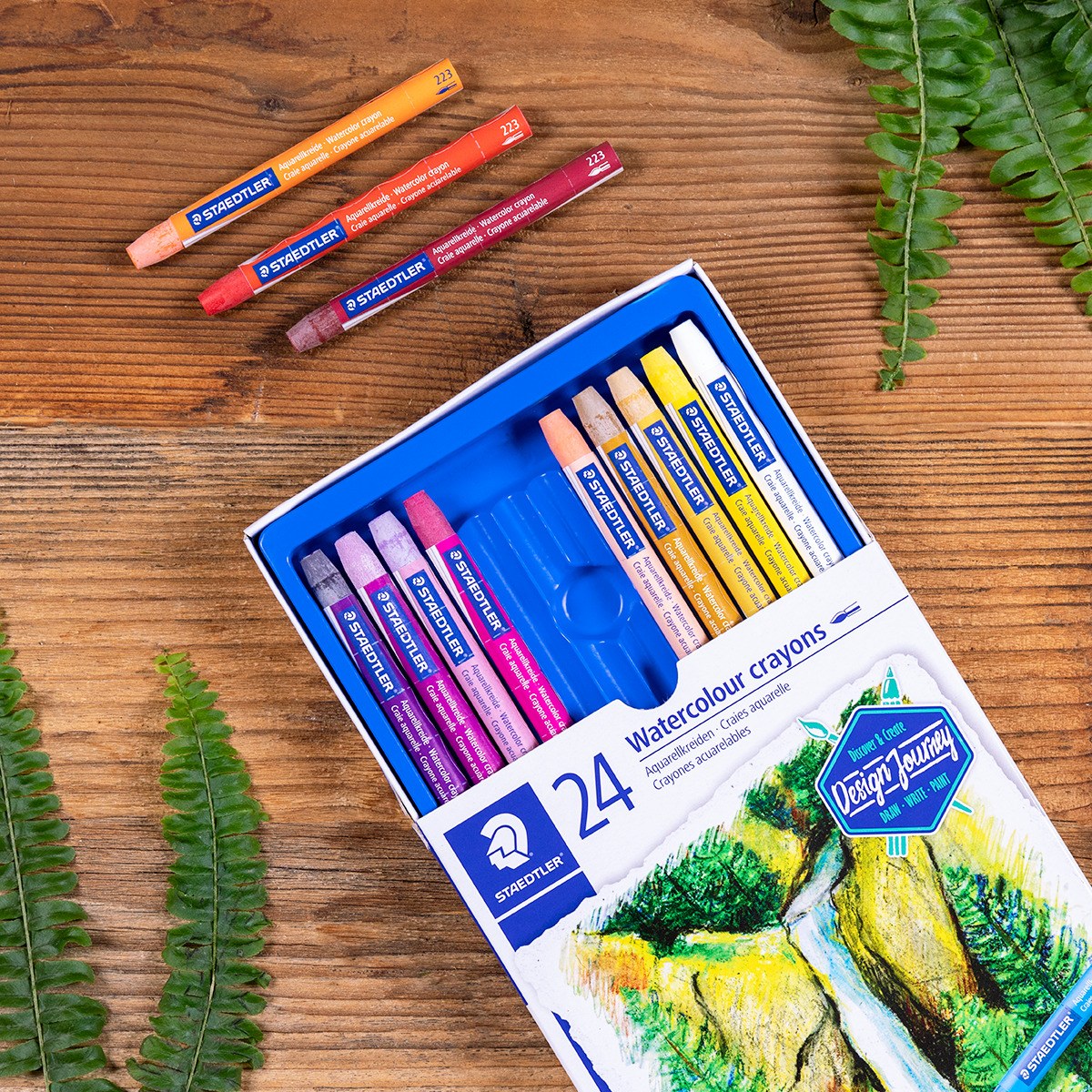 Staedtler Watercolour Crayons Box 24 Assorted 223 C24