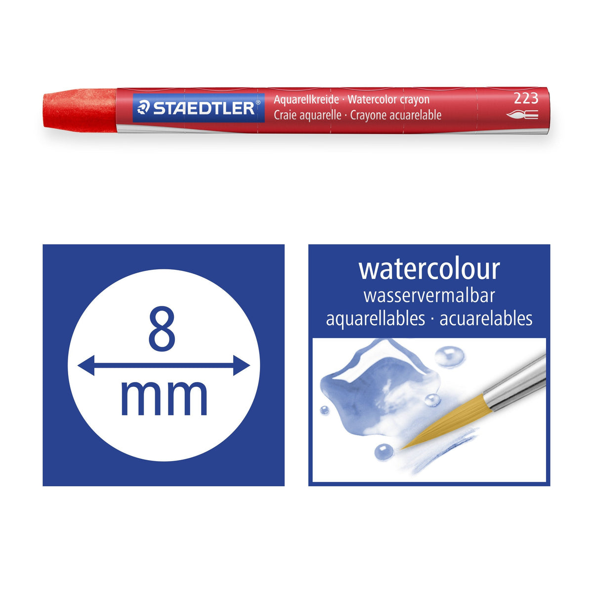 Staedtler Watercolour Crayons Box 24 Assorted 223 C24