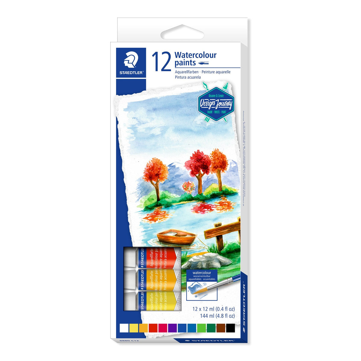 Staedtler Watercolour Paint Box 12 Assorted 8880 C12