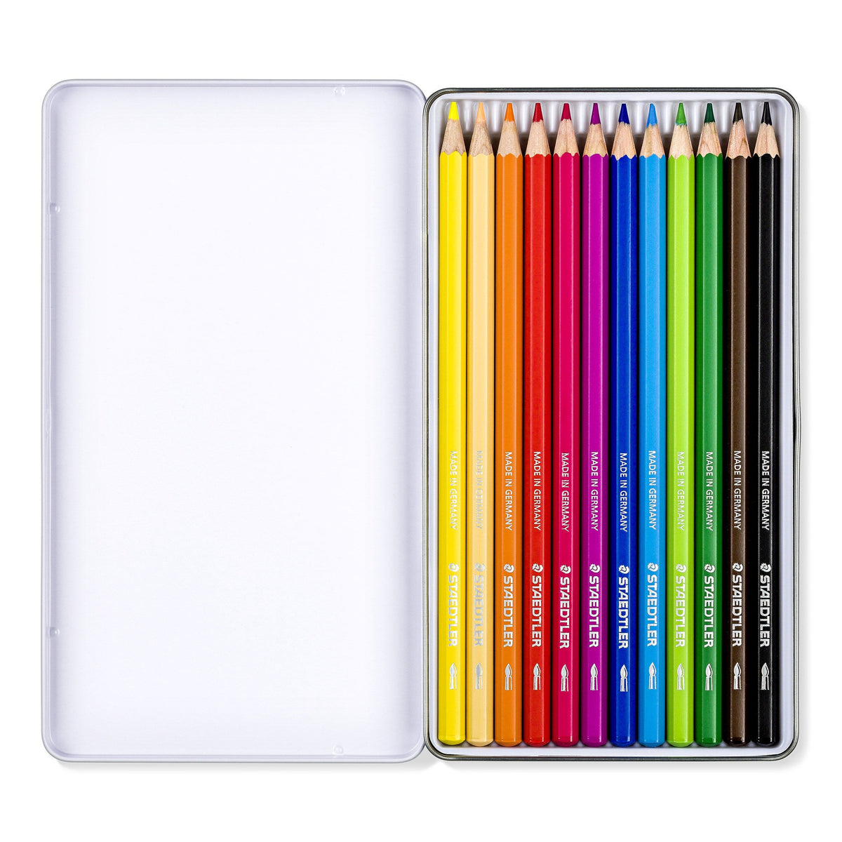 Staedtler Watercolour Pencils Tin 12 Assorted 14610C M12
