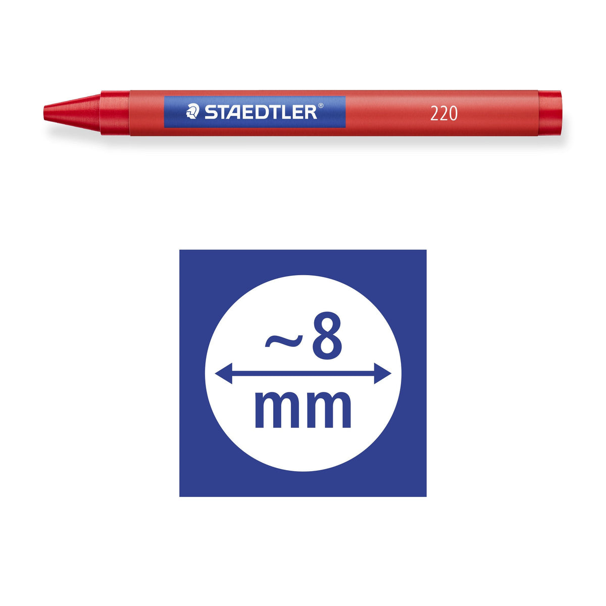 Staedtler 8mm Round Wax Crayons Assorted Pack 24 220 08 C24
