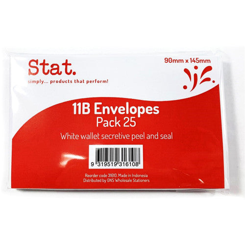 Stat 11B Secret Envelopes Peel and Seal Box 500