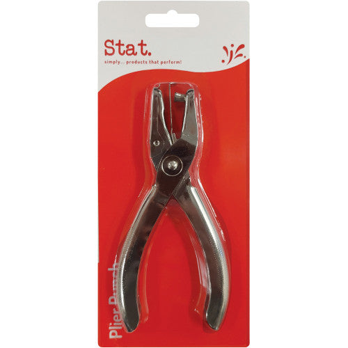 Stat 1 Hole Metal Plier Punch Silver 8 Sheet Capacity