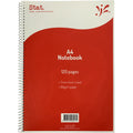 Stat A4 Notebook 120 Pages 60gsm 7mm Ruled Red Board Cover Pack of 10