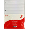 Stat A4 Notepad 7 Hole Punched 50 Sheets 55gsm 8mm Ruled White