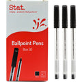 Stat Ballpoint Pens 1.0mm Medium Black Box of 50