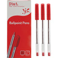 Stat Ballpoint Pens 1.0mm Medium Red Box of 12