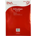 Stat C4 Strong White Envelopes Peel and Seal Pack 50