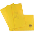 Stat Foolscap Board Document Wallet Yellow Pack 25