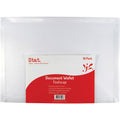 Stat Foolscap PP Document Wallet with Gusset Clear Pack 10