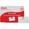 Stat Name Badge and Card Holder with Pin and Clip Box 50
