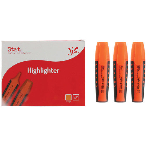 Stat Orange Highlighters Box of 10