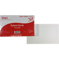 Stat System Cards 8x5 Ruled White Pack of 100
