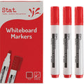 Stat Whiteboard Marker 2.0mm Bullet Nib Red Box of 12