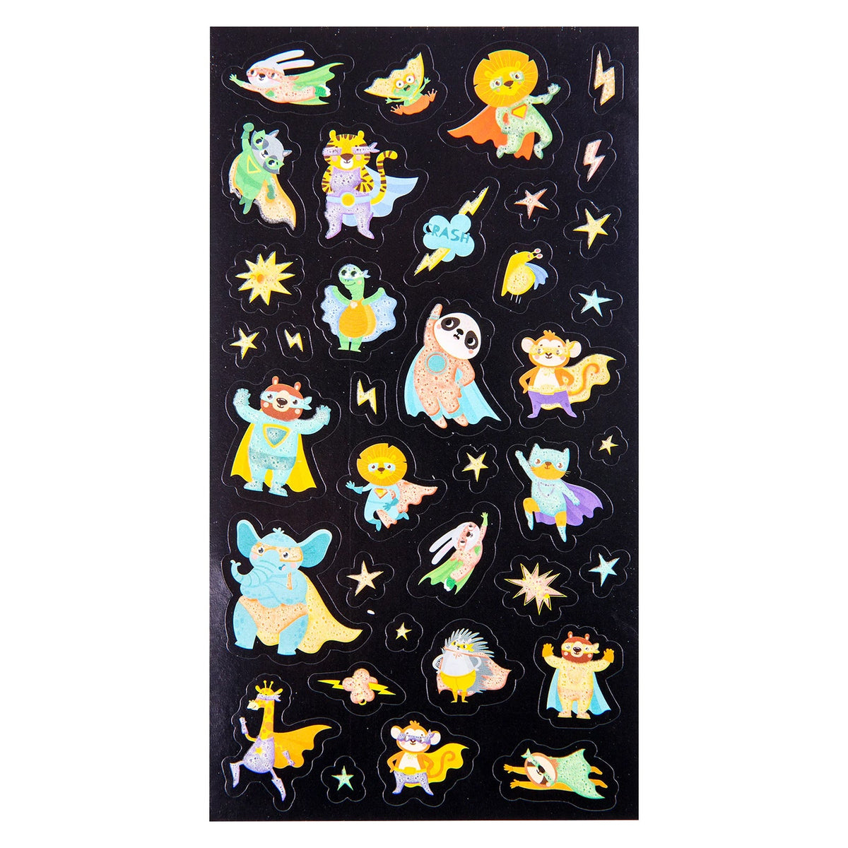 Superheroes Glow Sticker Set of 37