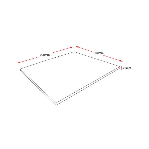 Rapidline Square Table Top 900 x 900 x 25mm Only Natural White
