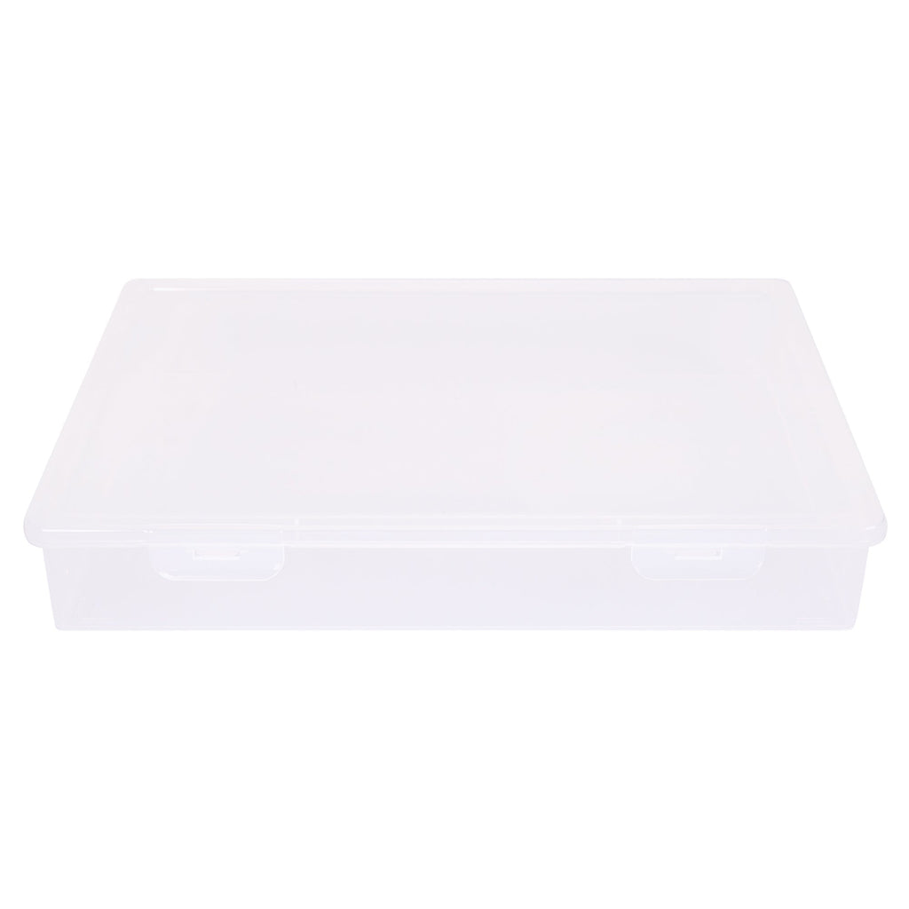 Zart A4 Storage Box 32 x 23 x 5cm Plastic Slim Stackable Paper and Artwork Box