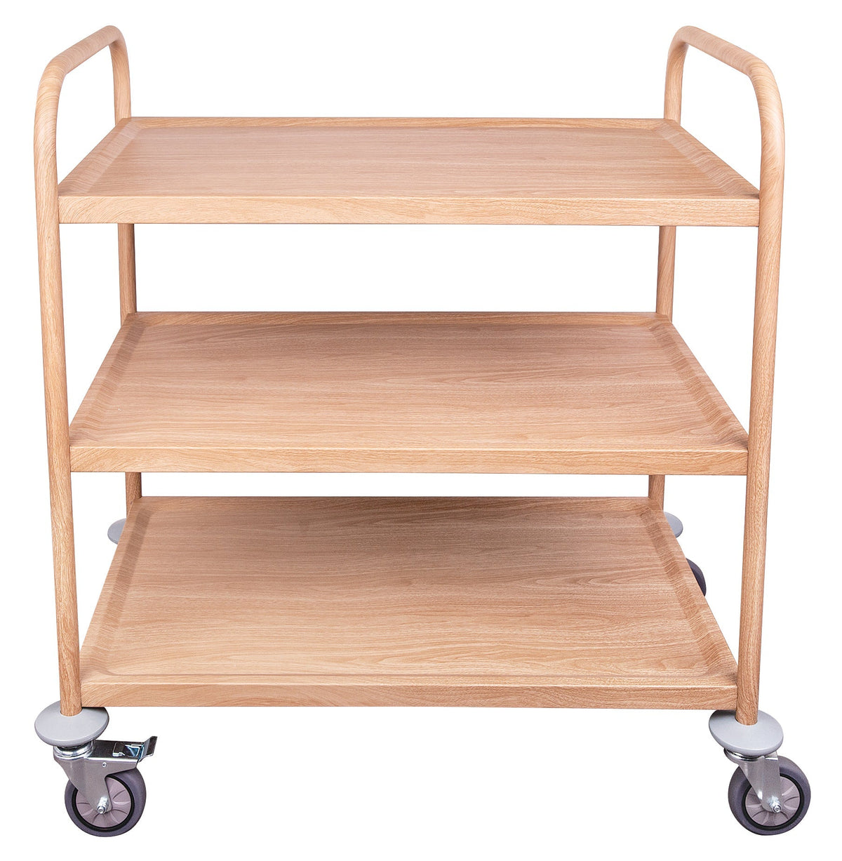 Zart Wood Look 3 Tier Classroom Trolley 845 x 525 x 900mm Steel 150kg Capacity