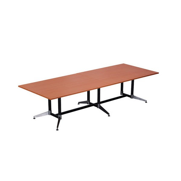 Rapidline Typhoon Meeting and Boardroom Table 3200 x 1200mm Cherry / Black Aluminium