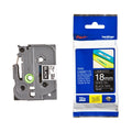 Brother TZe-345 Laminated Label Tape 18mm White on Black