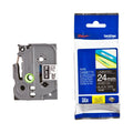 Brother TZe-355 Laminated Label Tape 24mm White on Black