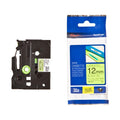 Brother TZe-C31 Fluorescent Label Tape 12mm Black on Fluoro Yellow