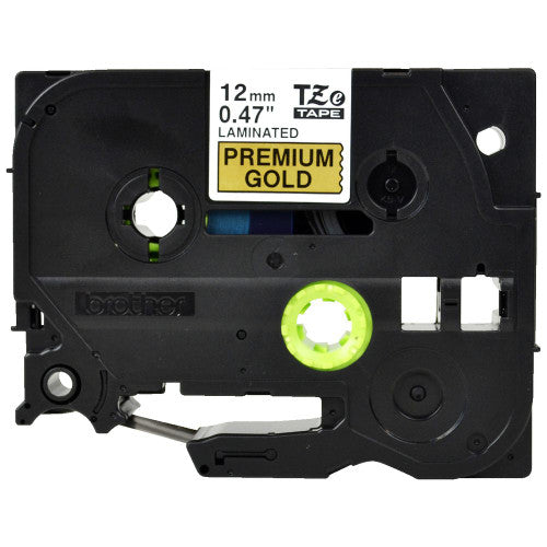 Brother TZe-PR831 Premium Label Tape 12mm Black on Glitter Gold