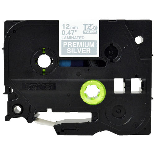 Brother TZe-PR935 Premium Label Tape 12mm White on Glitter Silver