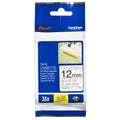 Brother TZe-S131 Strong Adhesive Label Tape 12mm Black on Clear