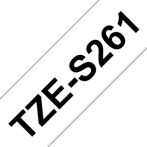 Brother TZe-S261 Strong Adhesive Label Tape 36mm Black on White