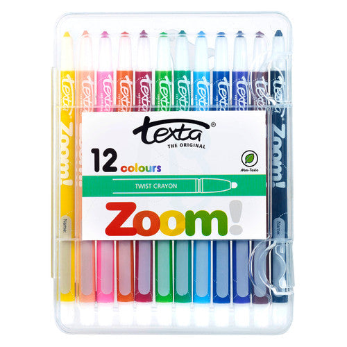 Texta Zoom Twist Crayons Assorted Box of 10