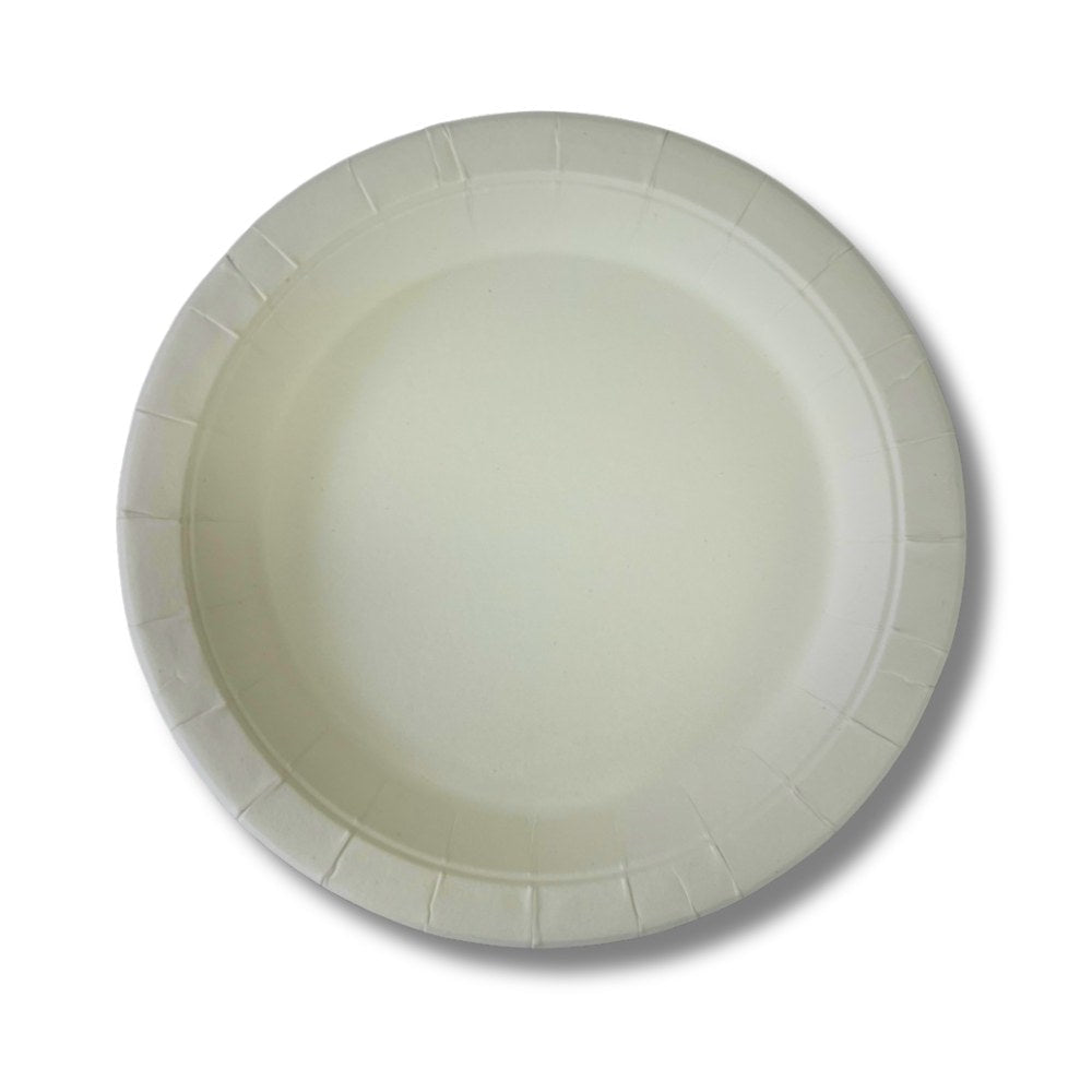 The Note Group Earth Eco Economy Paper Plate 7in White Pack of 50 Carton of 1000