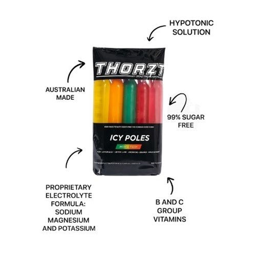 Thorzt Icy Pole 90ml Mixed Flavour Hydration Pack of 10