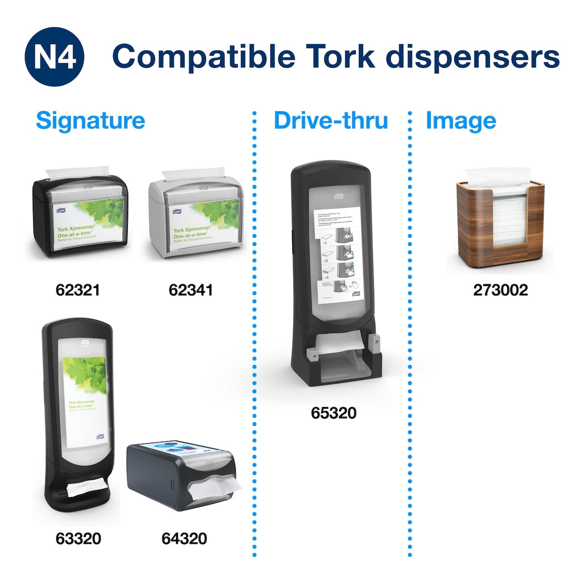 Tork Xpressnap Natural Dispenser Napkin 1 Ply N4 Nature Carton of 12