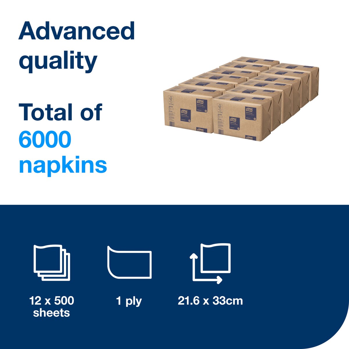 Tork Xpressnap Natural Dispenser Napkin 1 Ply N4 Nature Carton of 12
