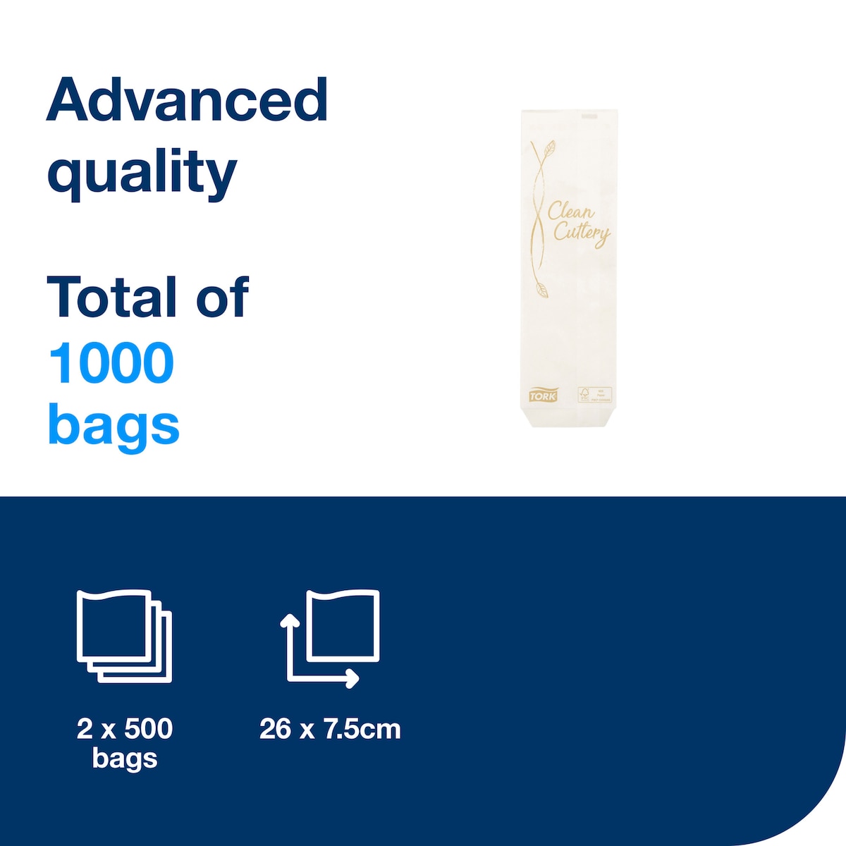 Tork Botanical Cutlery Bags Carton of 4