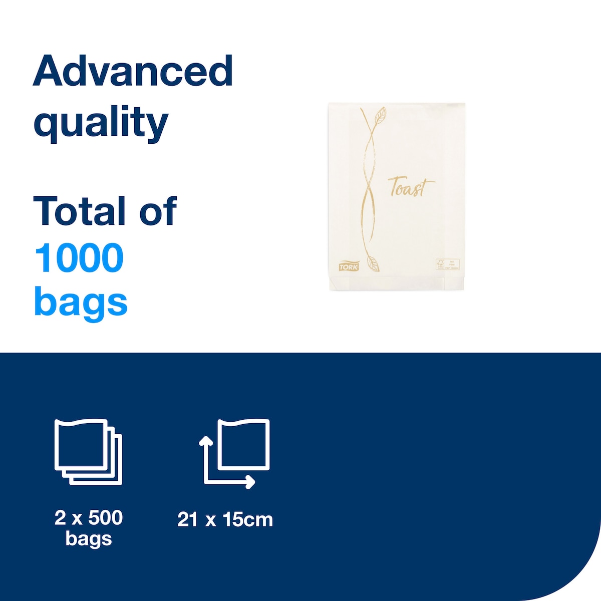 Tork Botanical Large Toast Bag Carton of 4