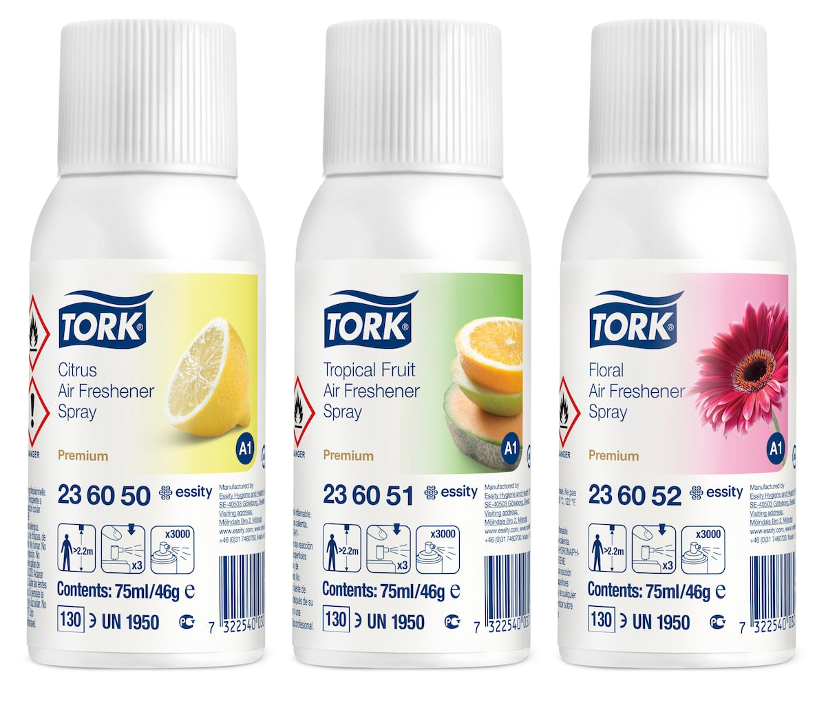 Tork Mixed Pack Air Freshener Spray A1 75ml Carton of 12