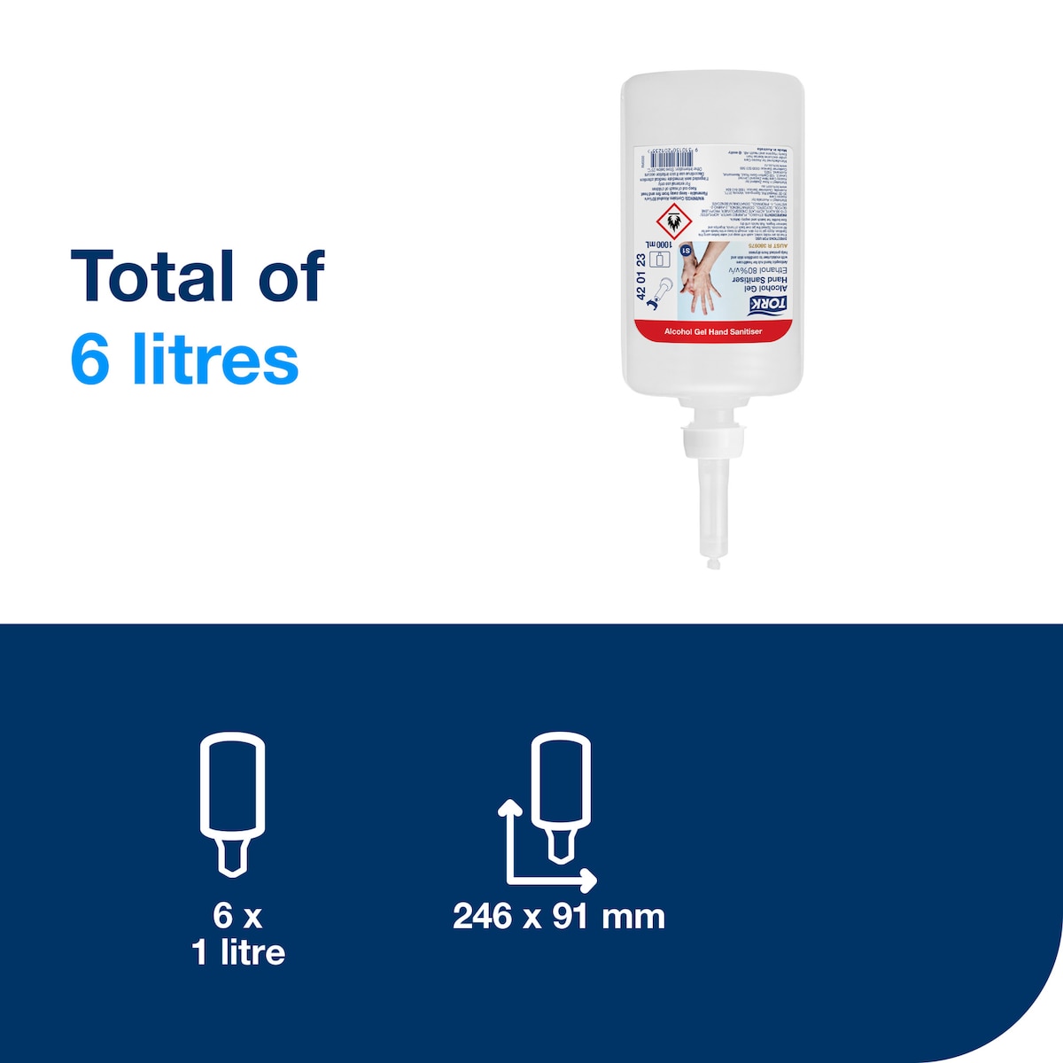 Tork Alcohol Gel Hand Sanitiser S1 Transparent 1000ml