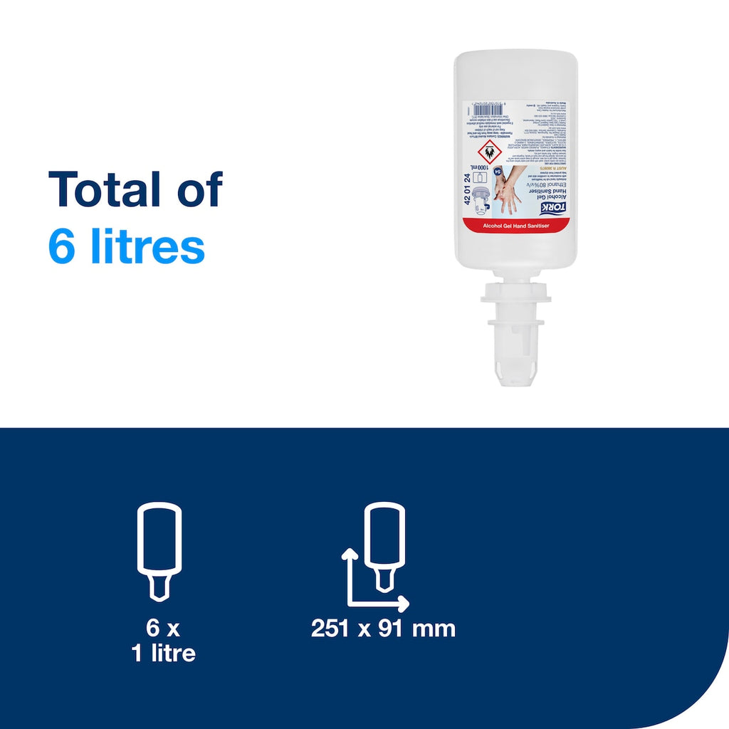 Tork Alcohol Gel Hand Sanitiser S4 Transparent 1000ml