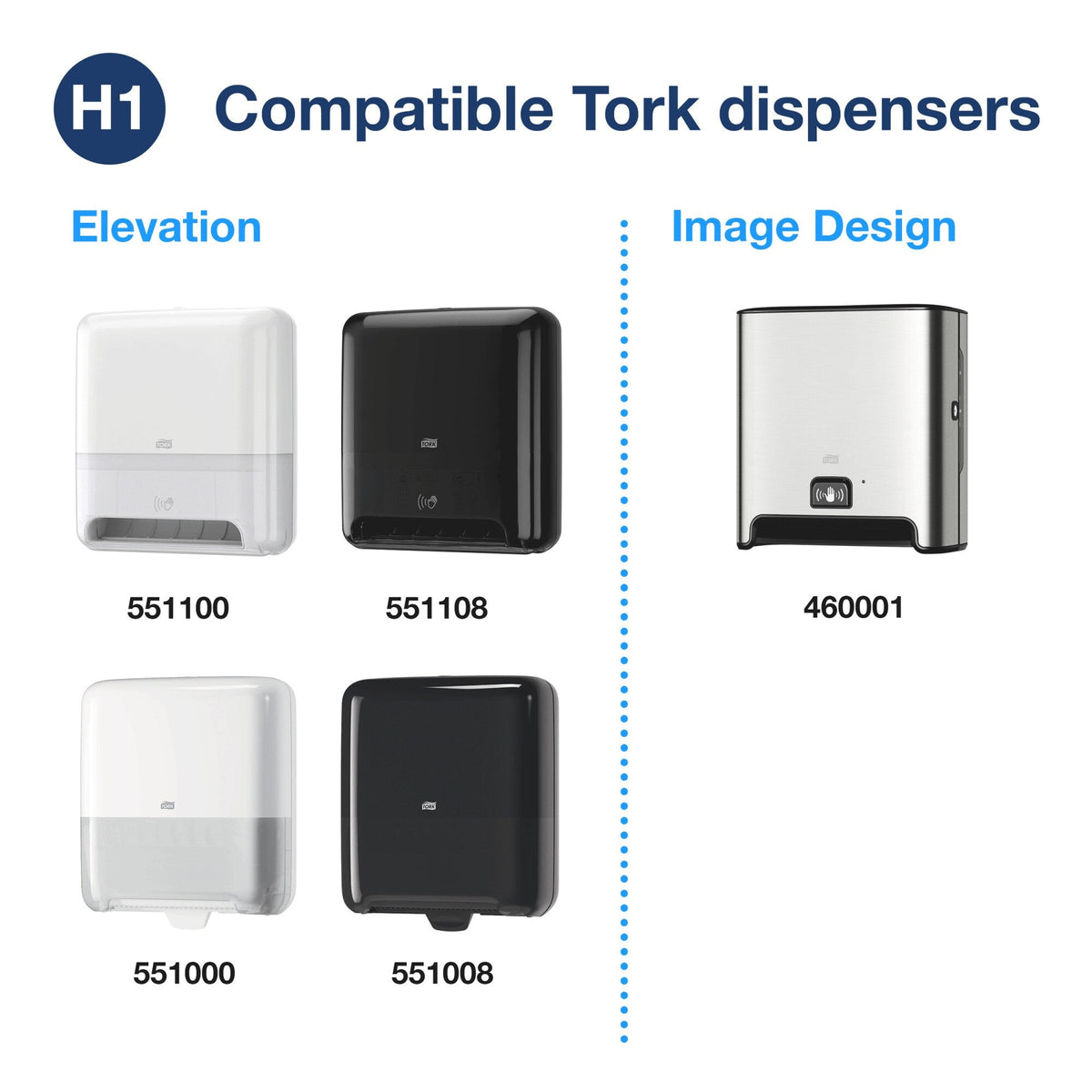 Tork Matic Soft Hand Towel Roll 2 Ply Advanced H1 White Carton of 6 Rolls