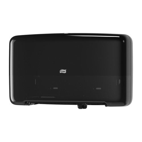 Tork Twin Mini Jumbo Toilet Roll Dispenser T2 System Black