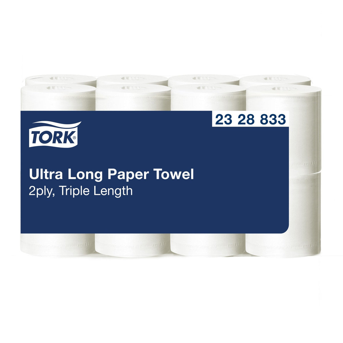 Tork Ultra Long Paper Towel Triple Length 2 Ply White Carton of 8 Rolls