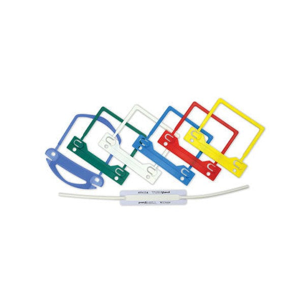 Arnos Tubefast Adhesive Tube Clip Yellow File Fastener Pack 100
