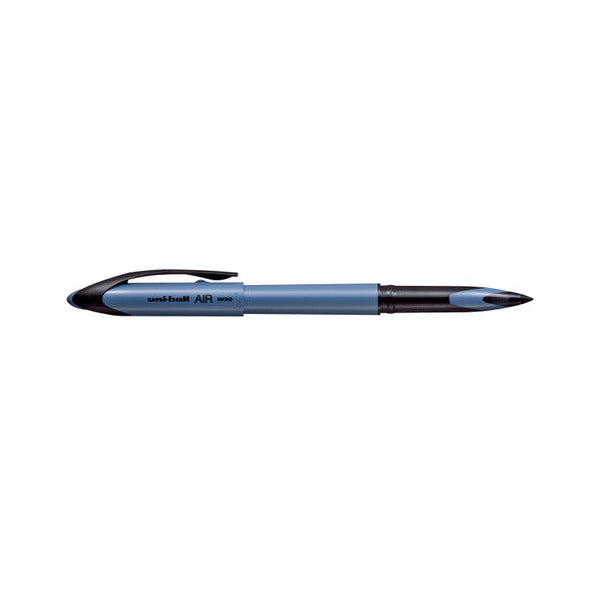 Uni-Ball Air Colour Steel Blue Pastel Micro Liquid Ink Rollerball Pen Black Box Of 12