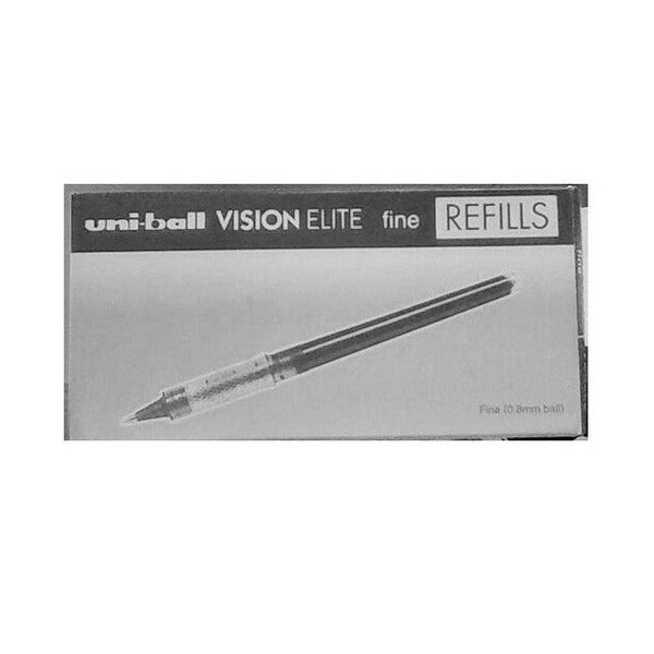 Uni Vision Elite UBR-90 Rollerball Refill 0.8mm Black Box of 12